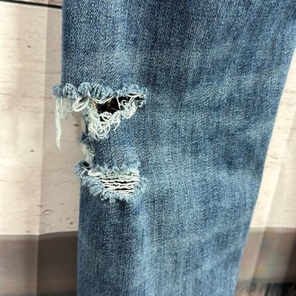 American Eagle Jeans Womens 4 Highest Rise Jegging Super Stretch X Rips Grunge - Picture 6 of 13